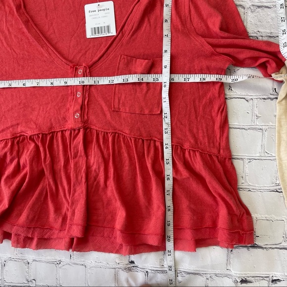 NWT Free People Women's Heart of Mine Colorblock Peplum Top size M - Picture 8 of 11